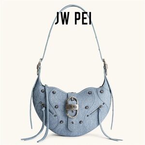 NWOT JW PEI Tessa Croissant Denim Crossbody Bag